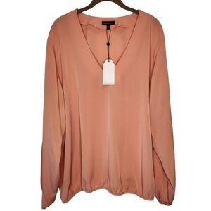 Universal Standard Balloon Sleeve Blouse Size L (22-24) in Muted Clay